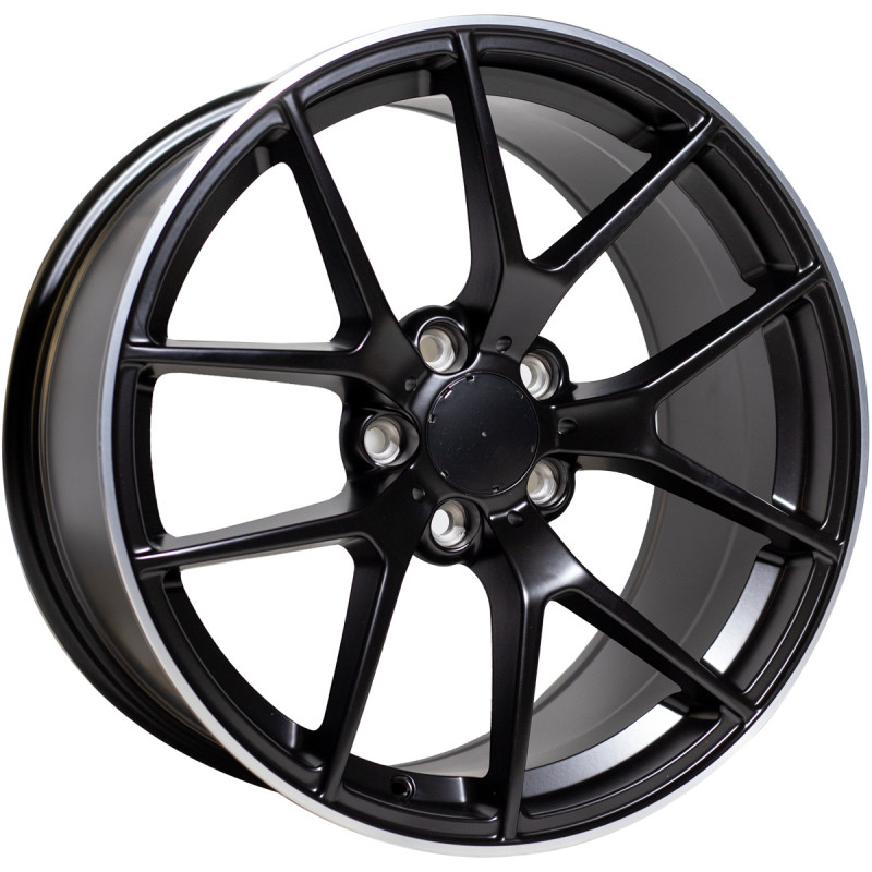REPLICA MERCEDES STYLE 933 18X8-9 5X112 ET35 MATTE BLACK MACHINED LIP