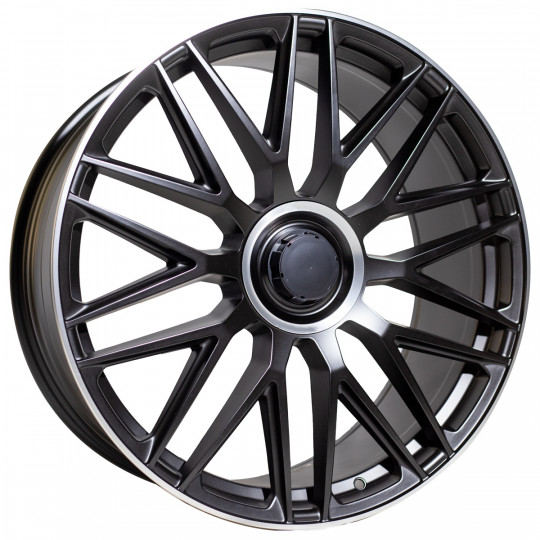 REPLICA MERCEDES STYLE 288 21X10-11 5X112 ET44/42 SATIN BLACK MACHINED LIP