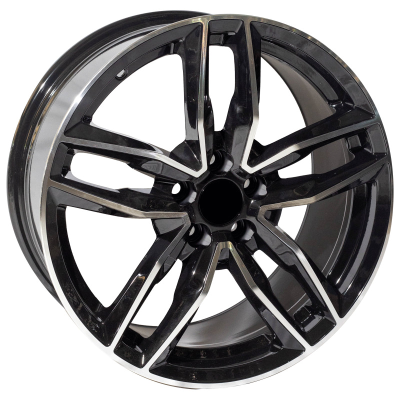 REPLICA AUDI STYLE 1196 21X9.5 5X112 ET35 BLACK MACHINED FACED