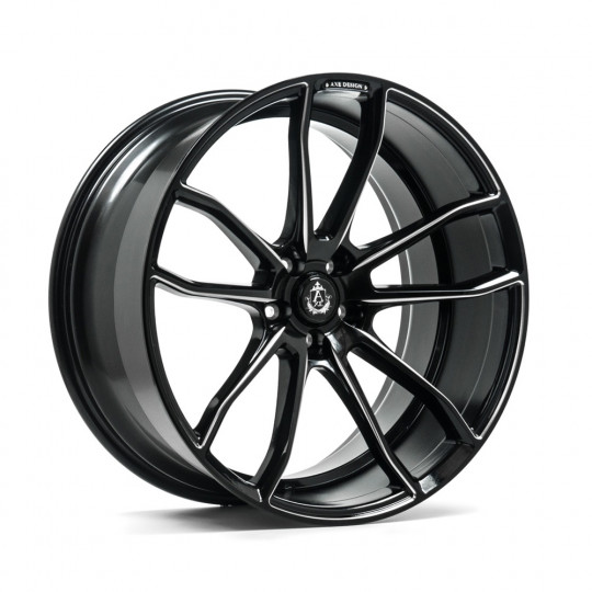 AXE EX33 22X9 5X114.3 ET35 BLACK MACHINED FACED