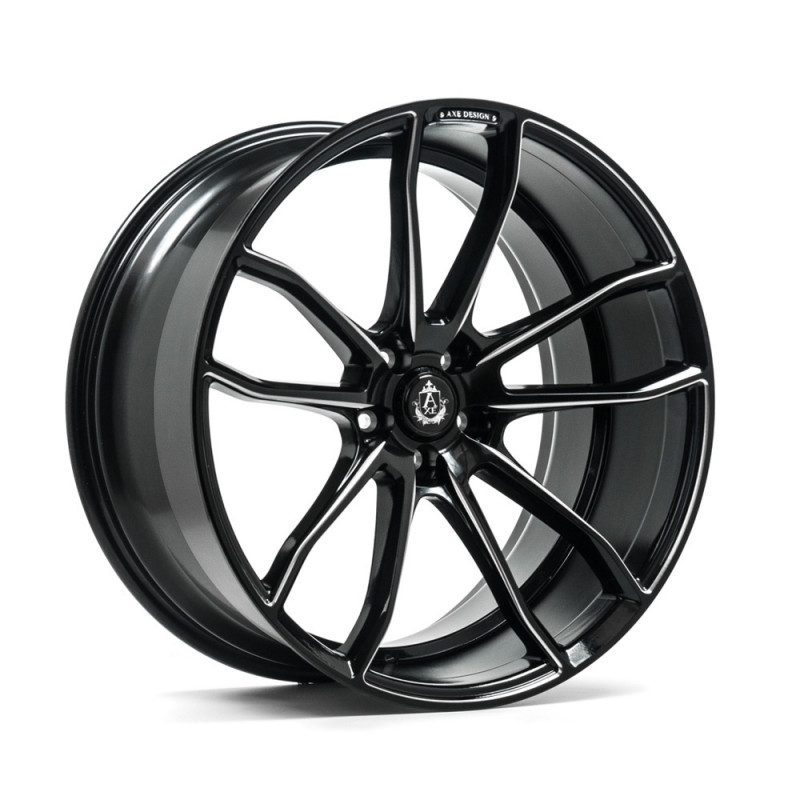 AXE EX33 22X9 5X114.3 ET35 BLACK MACHINED FACED