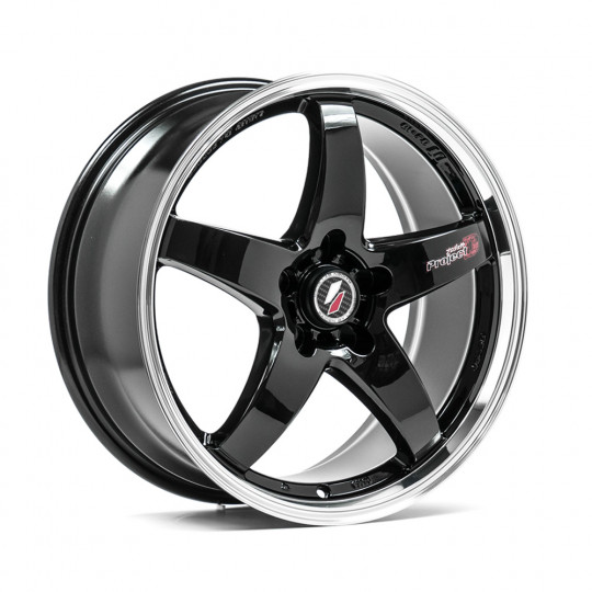 LENSO D1R 18X8 5X114.3 ET45 BLACK MACHINED FACED