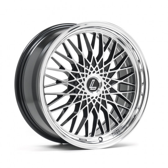 LENSO EAGLE 3 17X7.5 4X108 ET35 BLACK MACHINED FACED