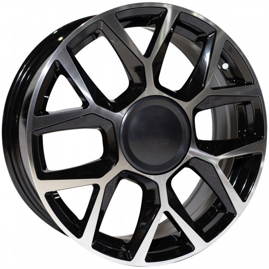 REPLICA VW STYLE 1465 17X6.5 4X100 ET40 BLACK MACHINED FACED