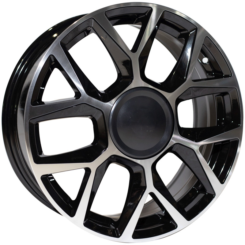 REPLICA AUDI STYLE 1465 17X6.5 4X100 ET40 BLACK MACHINED FACED