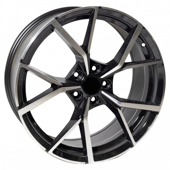 REPLICA VW STYLE 5801 19X8 5X112 ET45 BLACK MACHINED FACED