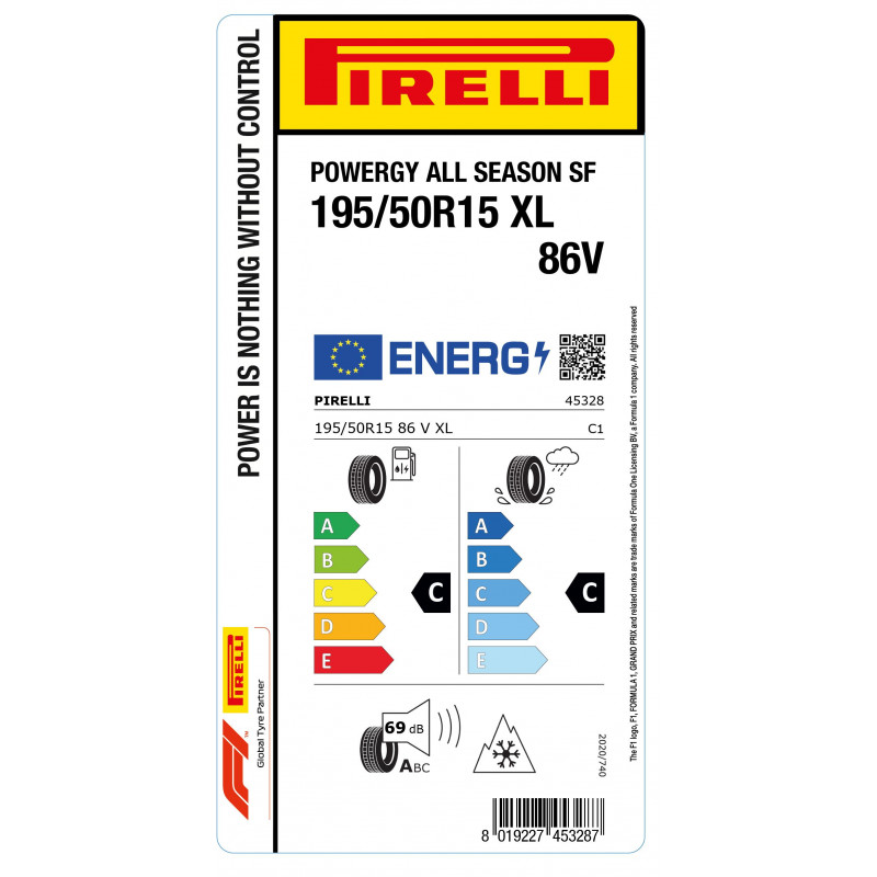 PIRELLI 195/50R15 86V XL POWERGY ALL SEASON SF