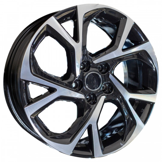 REPLICA TOYOTA STYLE 5962 18X7 5X114.3 ET45  BLACK MACHINED FACED