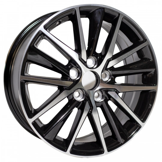 REPLICA TOYOTA STYLE 5809 16X6.5 5X114.3 ET37 BLACK MACHINED FACED