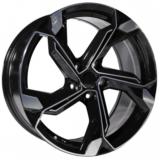 REPLICA AUDI STYLE 333 18X8.0 5X112 ET42 BLACK MACHINED FACED