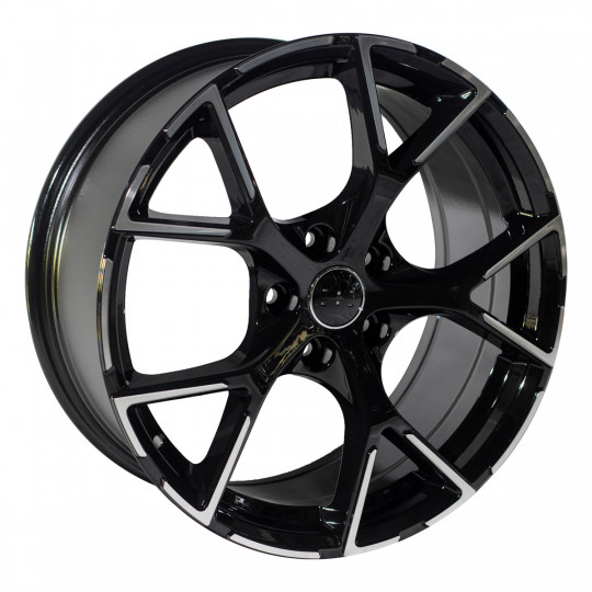 REPLICA AUDI STYLE 131 20X9.0 5X112 ET30 BLACK MACHINED FACED
