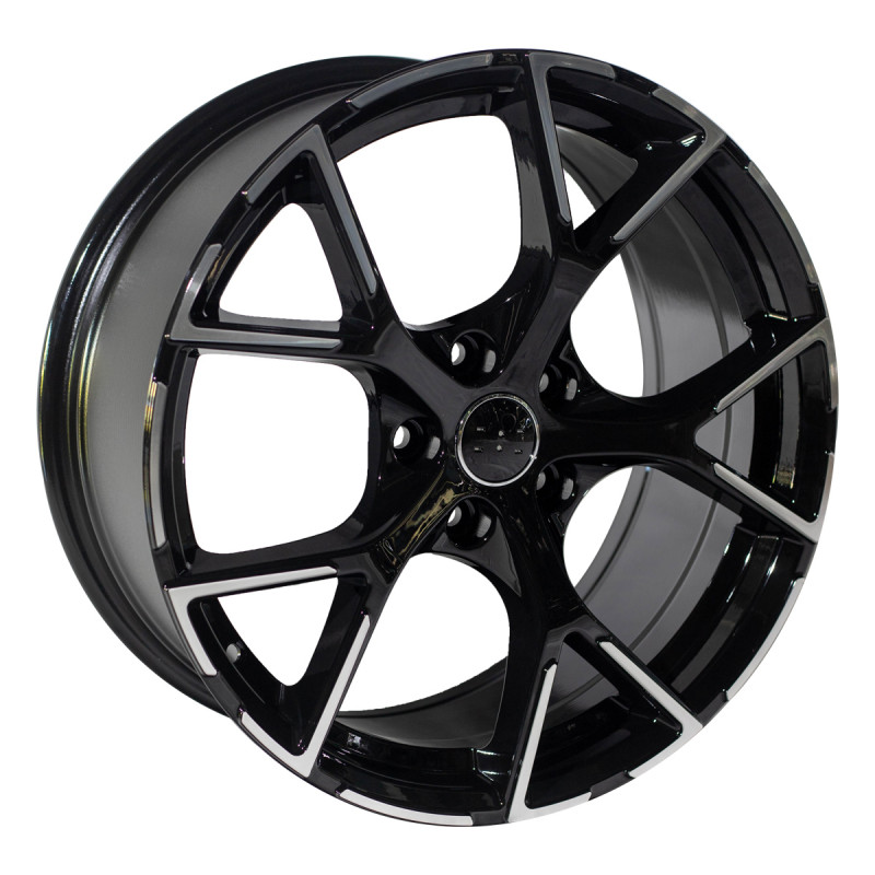 REPLICA AUDI STYLE 131 20X9.0 5X112 ET30 BLACK MACHINED FACED
