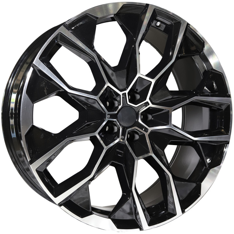 REPLICA BMW STYLE 118 20X9.5-10.5 5X112 ET33/40 BLACK MACHINED FACED