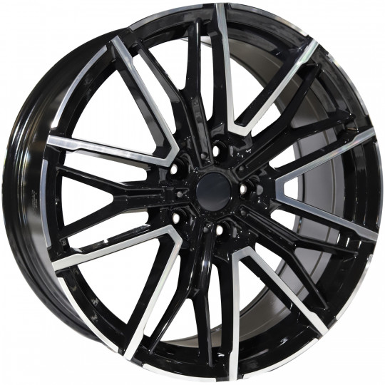 REPLICA BMW STYLE 120 19X8-9 5X112 ET28/42 BLACK MACHINED FACED