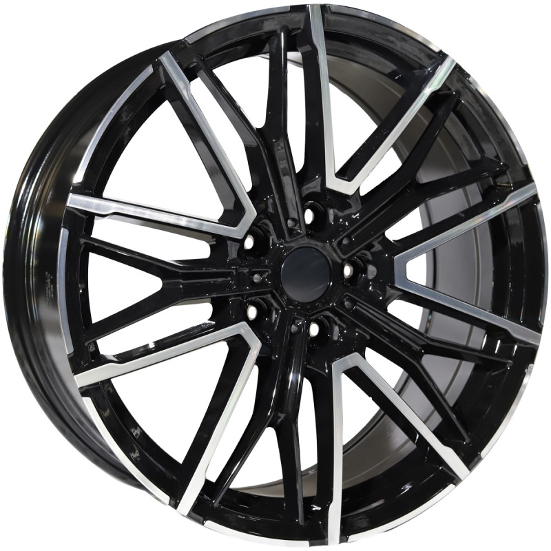 REPLICA BMW STYLE 120 19X8-9 5X112 ET28/42 BLACK MACHINED FACED