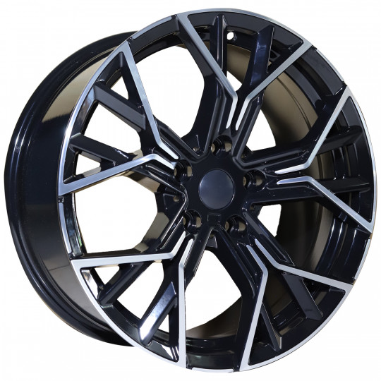 REPLICA BMW STYLE 6777 18X8 5X112 ET35 BLACK MACHINED FACED