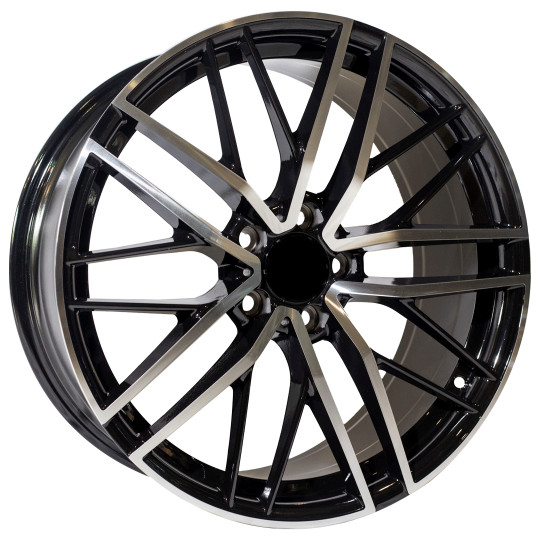 REPLICA MERCEDES STYLE 564 19X8.5-9.5 5X112 ET42/45 BLACK MACHINED FACED
