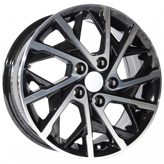 REPLICA HYUNDAI STYLE 1628 16X6.5 5X114.3 ET40 BLACK MACHINED FACED