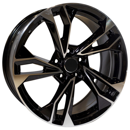 REPLICA AUDI STYLE 5493 20X9 5X112 ET30 BLACK MACHINED FACED