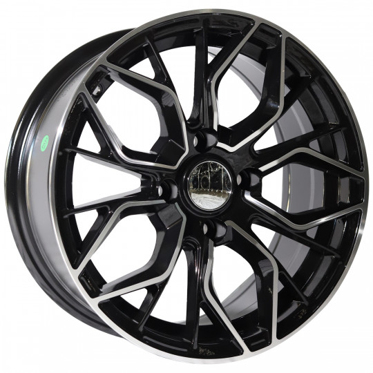 MAONS BLUE 558 15X6.5 4X108 ET20 BLACK MACHINED FACED