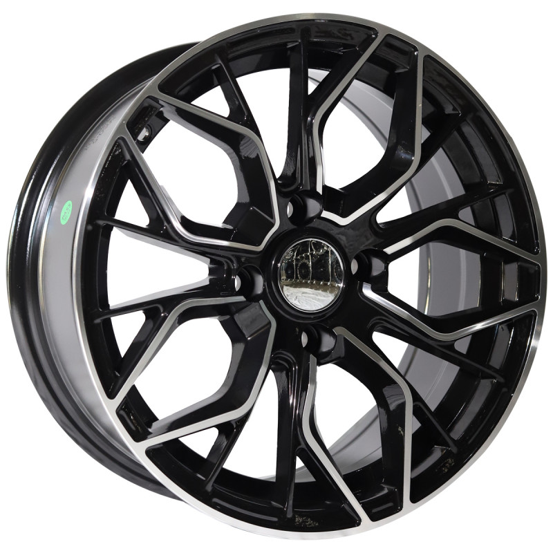 MAONS BLUE 558 15X6.5 4X108 ET20 BLACK MACHINED FACED