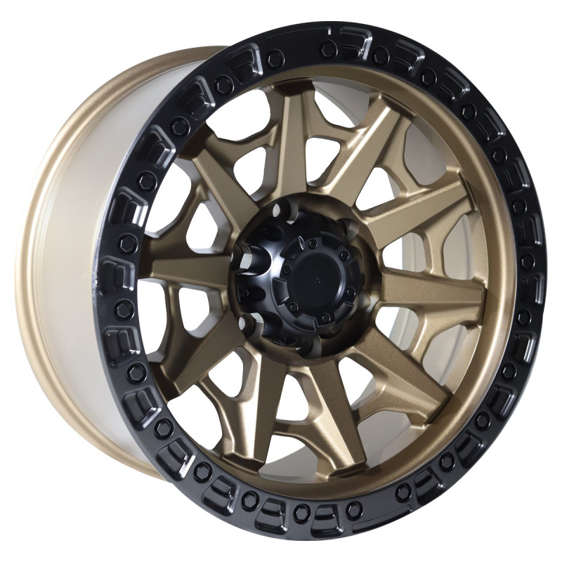 REPLICA FUEL STYLE 407 4X4 WHEELS 18X9.0 6X139.7 ET0 BRONZE MATTE BLACK LIP