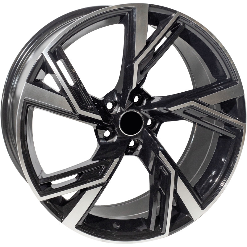 REPLICA AUDI STYLE 1571 17X7.5 5X112 ET35 BLACK MACHINED FACED