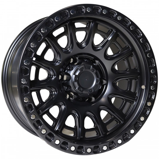 REPLICA BLACK RHINO STYLE 134 4X4 WHEELS 17X9.0 6X139.7 ET0 MATTE BLACK