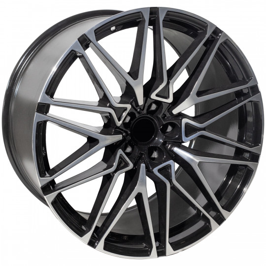 REPLICA BMW STYLE 5771 21X9.5-10.5 5X112 ET30/43 BLACK MACHINED FACED