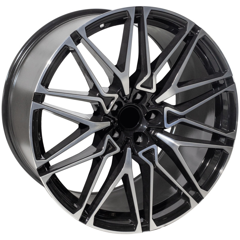 REPLICA BMW STYLE 5771 21X9.5-10.5 5X112 ET30/43 BLACK MACHINED FACED