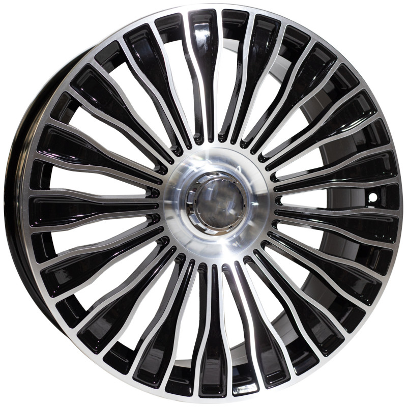 REPLICA MERCEDES STYLE 313 21X9.0-10.0 5X112 ET32/35 BLACK MACHINED FACED