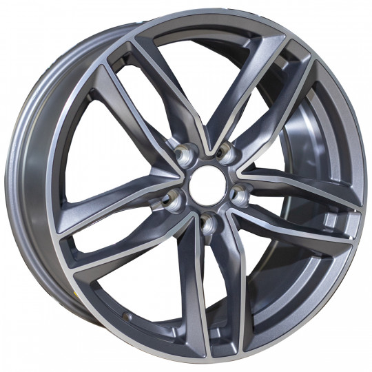 REPLICA AUDI STYLE 1196 17X7.5 5X112 ET42 MATTE GUNMETAL MACHINED FACED