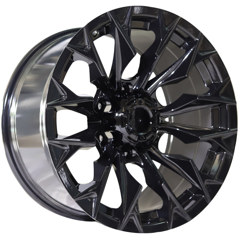 REPLICA FUEL STYLE 227 4X4 WHEELS 17X9.0 6X139.7 ET0 GLOSS BLACK