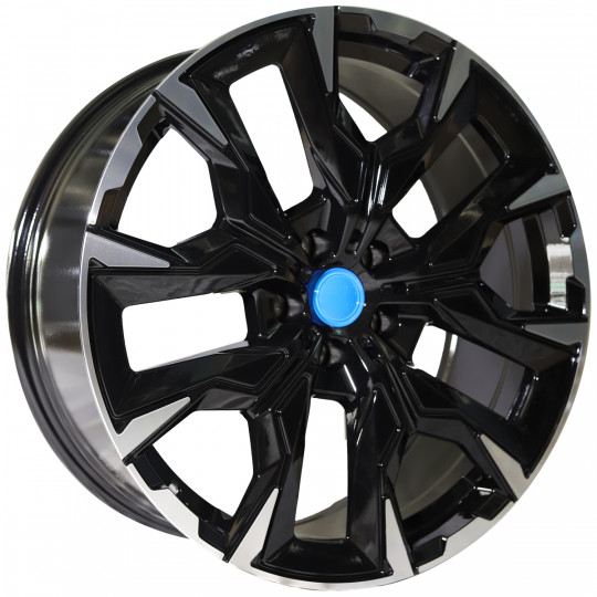 REPLICA BMW STYLE 2080 21X8.5-10.0 5X112 ET25/40 BLACK MACHINED FACED
