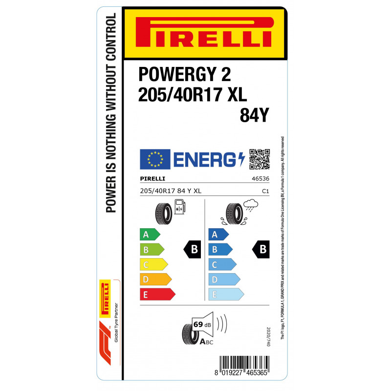 PIRELLI 205/40R17 84Y XL POWERGY 2