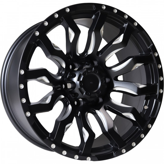 REPLICA FUEL STYLE 124 4X4 WHEELS 18X9.0 6X139.7 ET0 MATTE BLACK MACHINED FACED
