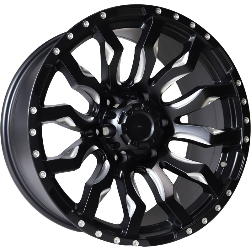 REPLICA FUEL STYLE 227 4X4 WHEELS 18X9.0 6X139.7 ET0 MATTE BLACK MACHINED FACED