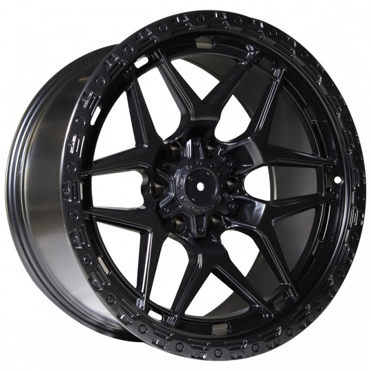 REPLICA VORTEK STYLE 47 20X10 6X139.7 ET-25 MATTE BLACK