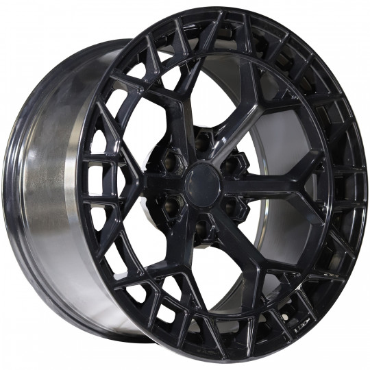 REPLICA FUEL STYLE 33 4X4 WHEELS 20X10.0 6X139.7 ET-18 GLOSS BLACK