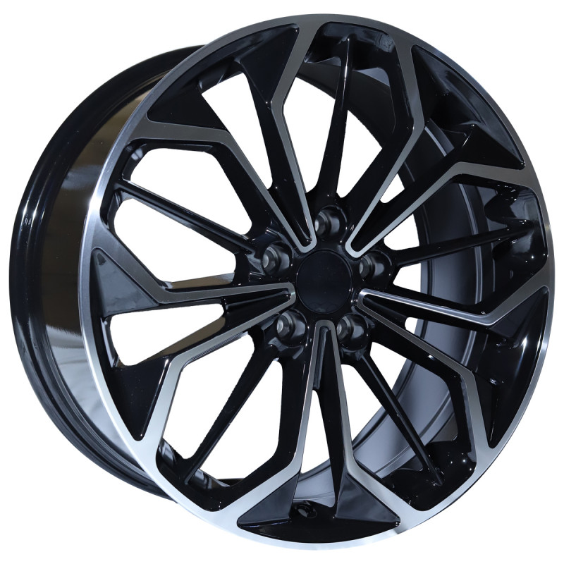 REPLICA FORD STYLE 5433 18X8.0 5X108 ET45 BLACK MACHINED FACED