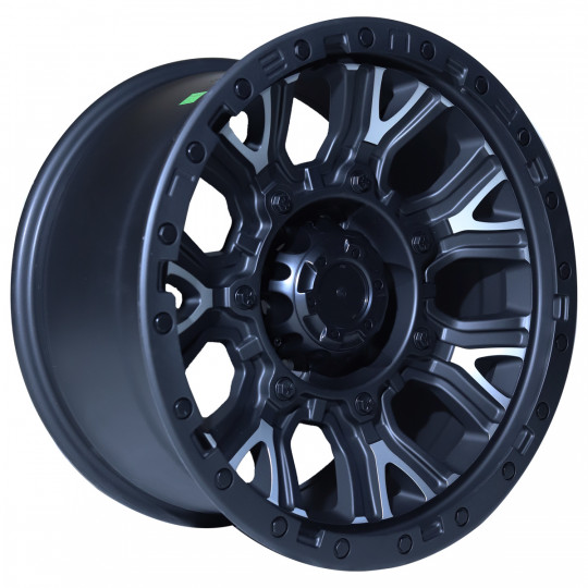 REPLICA FUEL STYLE 1744 17X9.0 6X139.7 ET0 MATTE BLACK MACHINED FACED
