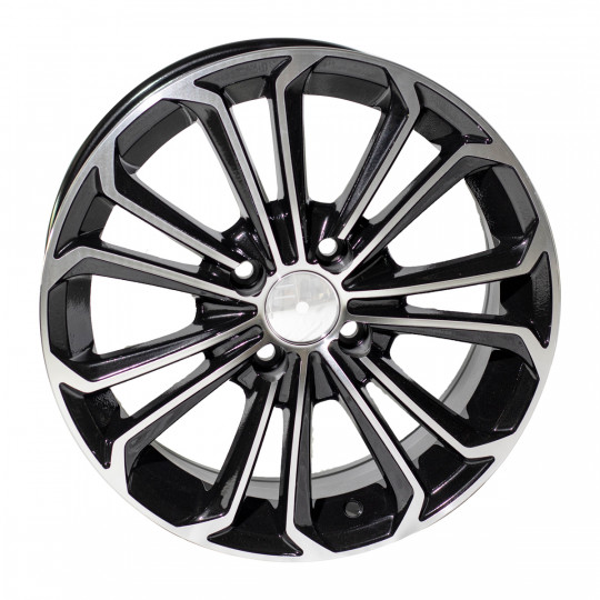 REPLICA TOYOTA STYLE 667 16X6.5 5X100 ET40 BLACK MACHINED FACED