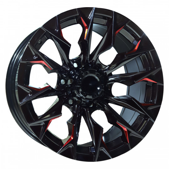 REPLICA FUEL STYLE 227 4X4 WHEELS 17X9.0 6X139.7 ET0 BLACK RED COATING