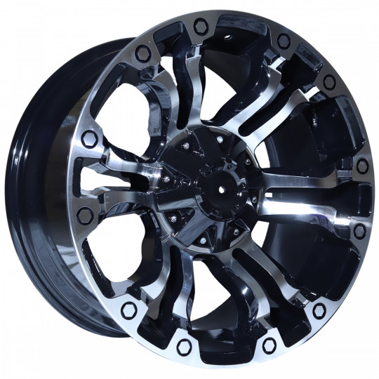 REPLICA FUEL STYLE 133 4X4 WHEELS 18X9.0 6X139.7 ET0 BLACK MACHINED FACED