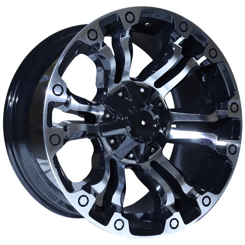 REPLICA FUEL STYLE 133 4X4 WHEELS 18X9.0 6X139.7 ET0 BLACK MACHINED FACED