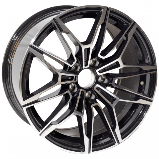 REPLICA BMW STYLE 1674 17X7.5 5X112 ET30 BLACK MACHINED FACED