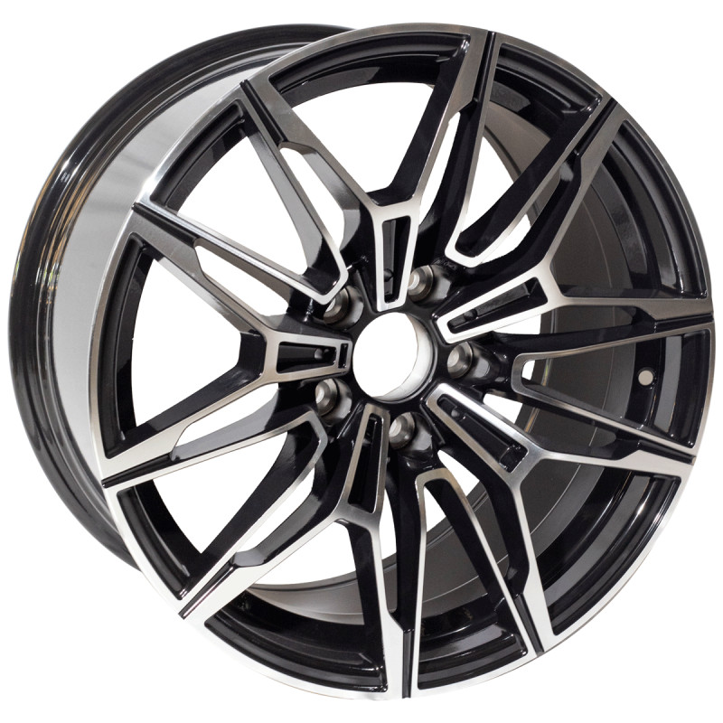 REPLICA BMW STYLE 1674 17X7.5 5X112 ET30 BLACK MACHINED FACED