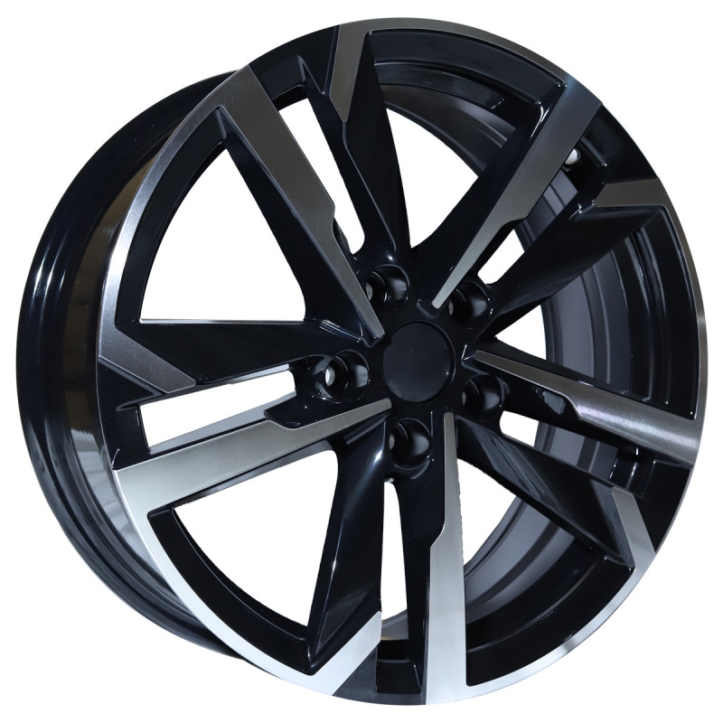 REPLICA VW STYLE 2129 17X7.0 5X112 ET40 BLACK MACHINED FACED