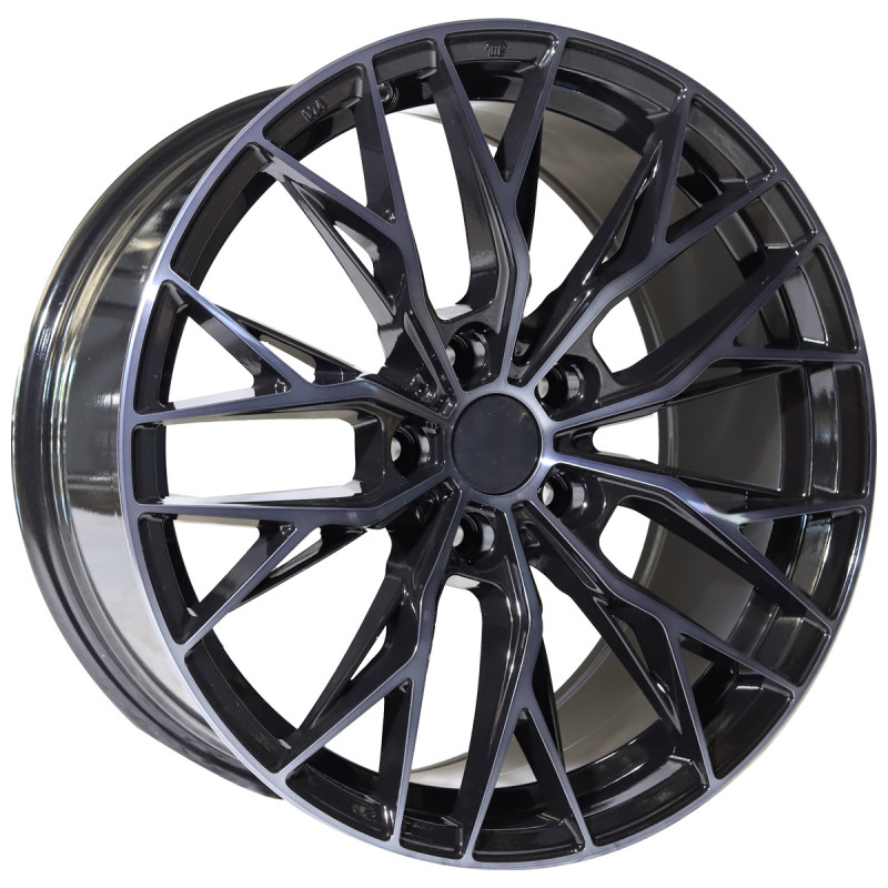 MAONS BLUE 110 18X8.5 5X114.3 ET35 BLACK MACHINED FACED