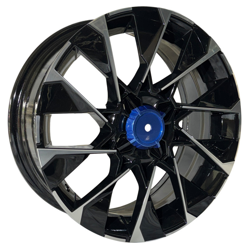 REPLICA RENAULT STYLE 1214 15X6.0 4X100 ET35 BLACK MACHINED FACED